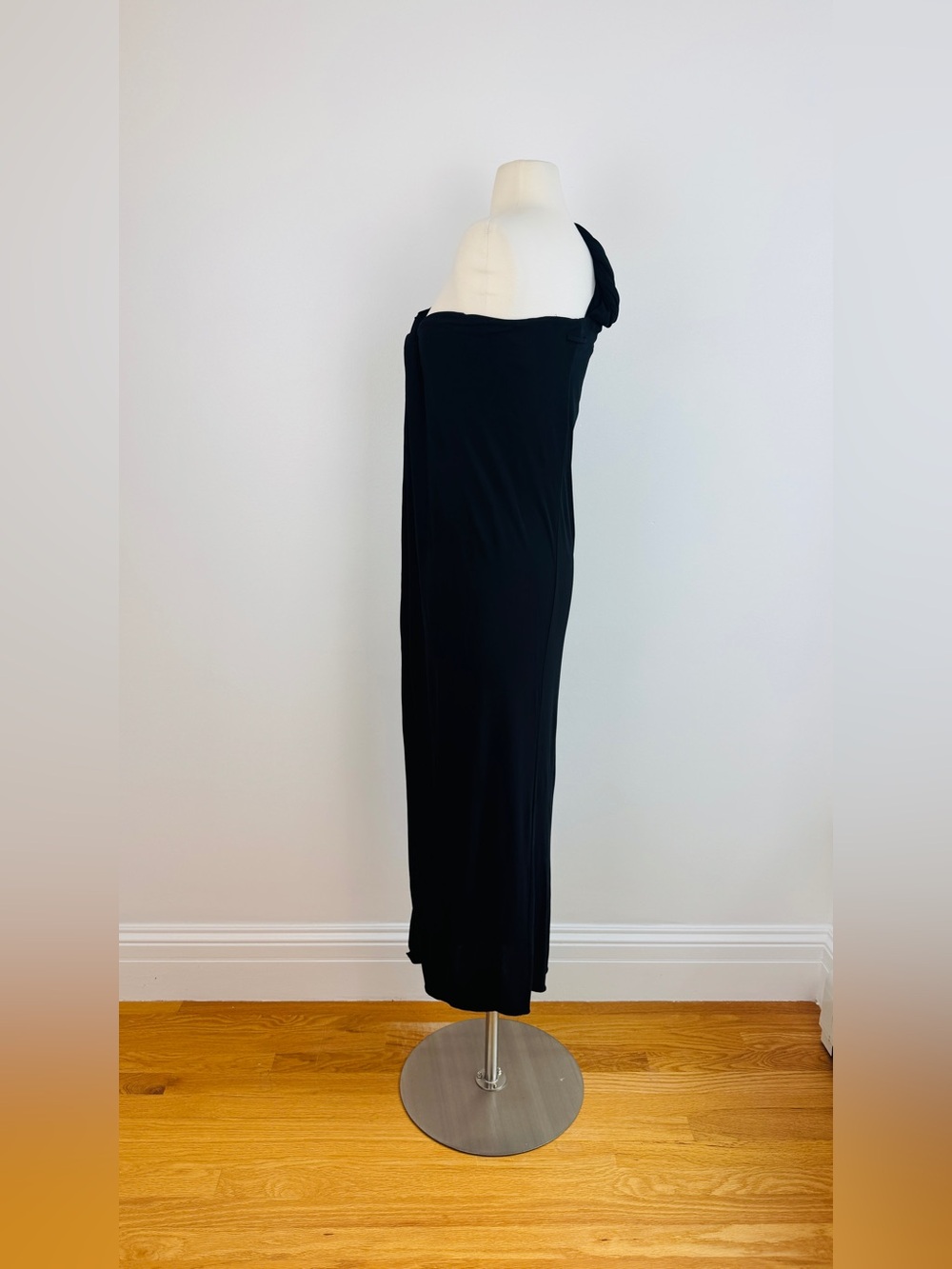Vintage Jean Paul Gaultier Soleil Dress Black Grecian One Shoulder - Picture 6 of 10